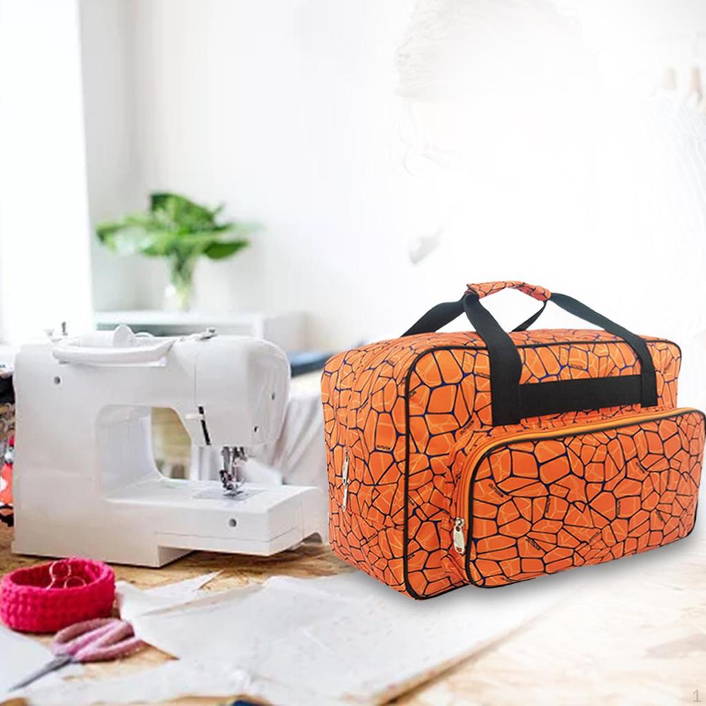 Compact Sewing Machine Travel Bag with Multiple Pockets