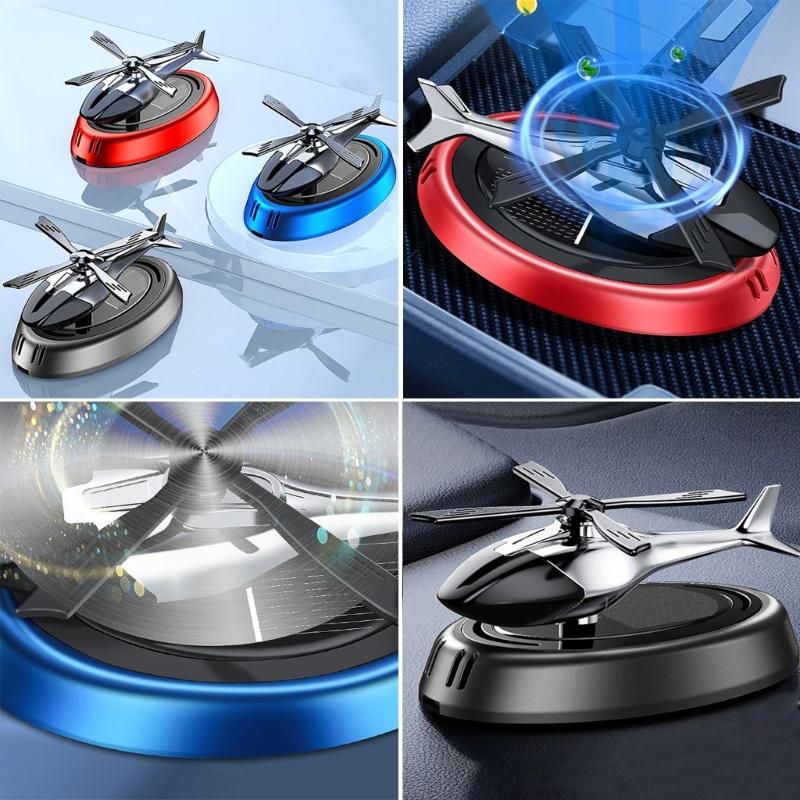 Solar Powered Car Scent Helicopter Car Air Freshener Car Decoration for Office