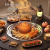 UOSUUOSU Outdoor Carbon Steel Folding Hearth Tea Table