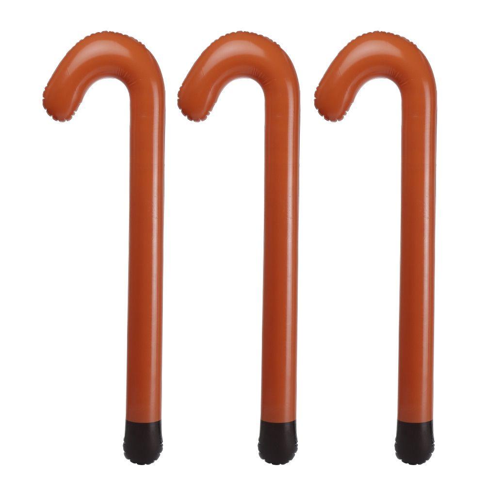 Home Party Balloons Santa Claus Walking Stick Christmas Candy Cane Inflatable Toys Crutch Balloons