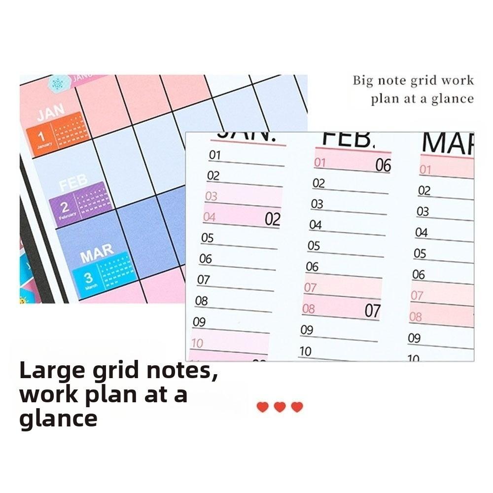 Velký nástěnný kalendář plánovač samolepka seznam úkolů nový 365denní plánovací list kancelářské potřeby