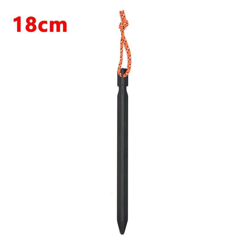18cm Super Light Aluminum Alloy V-Shaped Tent Stakes with Rope, Outdoor Triangular Ground Stakes, Reinforced Tent Accessories.