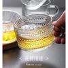 Taza de Desayuno de Vidrio Vintage Transparente Leche Avena Hogar Jugo Avena Tazas de Café con Asa Cristalería Transparente