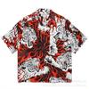 Skull Shirt Hawaii Men's Beach Short Sleeve Button
