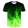 Alev Baskı 3D T gömlek Karikatür Çocuk Anime T-shirt Erkek Kız Oyun Üstleri Tee Çocuk Yaz Harajuku Kısa Kollu Elbise