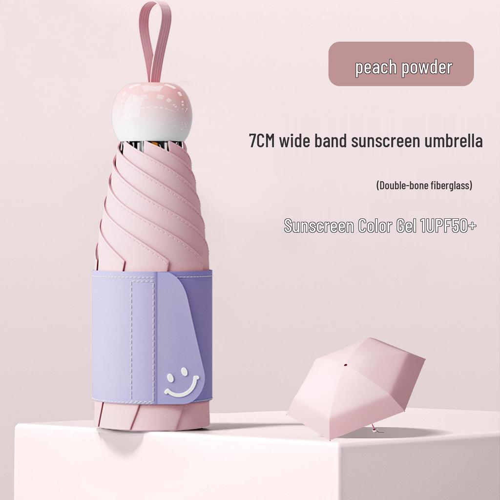 Mini Five-Fold UV Protection Sunscreen Umbrella: Portable and Dual-Use for Sun and Rain, Women's Sunshade Umbrella