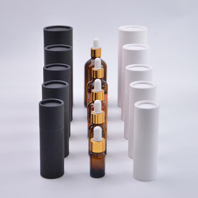 1 Pcs Copperplate Paper Tube Box Paper Gift Packaging Round Cylinder Oil Bottle Package Cardboard Tube For Essential Oil Perfume
