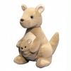 Aussie Mother & Baby Kangaroo Plush Toy - Parent-Child Zoo Gift