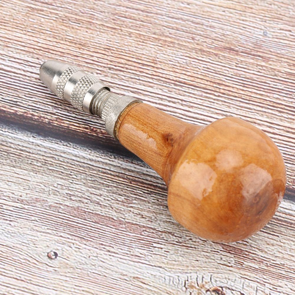 Burghie manuale cu menghină cu pini cu mâner de lemn pentru bijuterie DIY, prelucrarea lemnului, artizanat din lemn