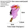 Blue Diver Fish Tank Ornament Set - Floating Aquarium Decoration Gift