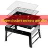 Portable Thickened Charcoal BBQ Grill for Outdoor and Household Use