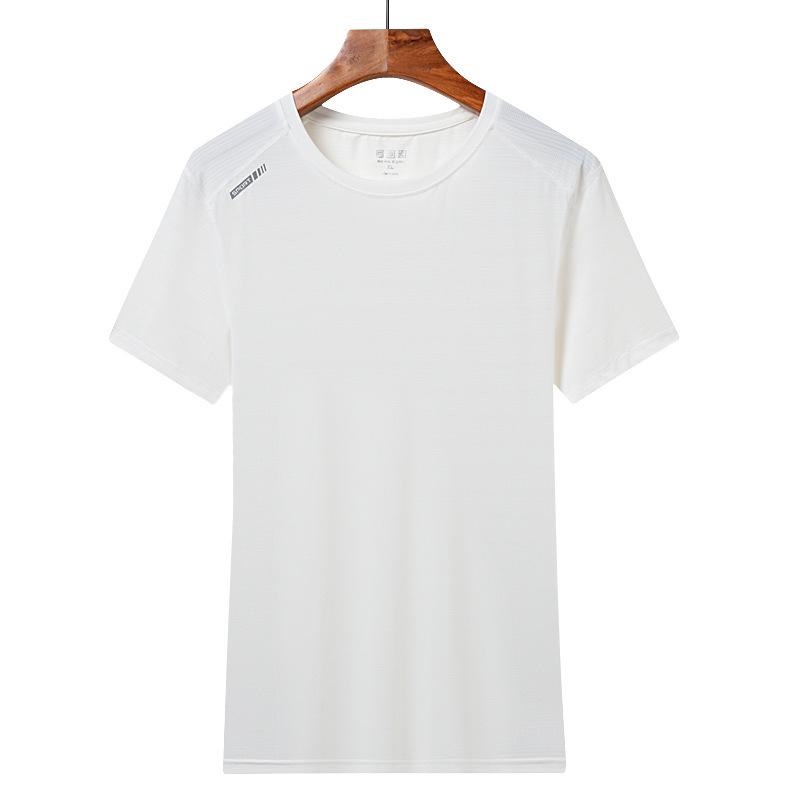 Men's & Women's Ultra-Thin Quick-Dry Ice Silk Short Sleeve Sports T-Shirt - Breathable, Sweat-Absorbent, High Elastic for Outdoor Use