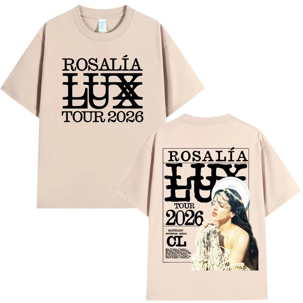 Rosalia LUX Tour Album 2026 T Shirts Fan Gifts Men Women Casual Cotton Oversized Tshirts Fashion Harajuku Short Sleeve Tshirts