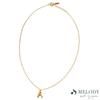 Used [MELODY] Necklace Initial K18 Gold Metal Hypoallergenic Letter Trend Small Simple A E H K M N R S Y OPIN-14 (M-Silver Color) 0