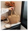 Leisure Commuting Large-capacity Bag Women's 2024 New Trendy Fashion Commuting Shoulder Bag College Student Striped Tote Bag