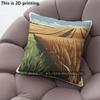 Farmhouse Wheat Field Scene Throw Pillow Covers Pattern Cushion Cover Suitable For Sofa Bedroom Car Pillow Cover