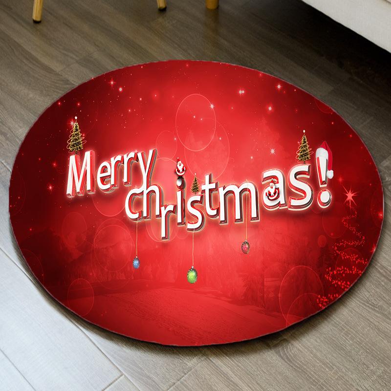 Christmas Carpet Santa Claus Reindeer Print Carpet Living Room Anti Slip Mat Family Christmas Party Decoration New Year Gifts