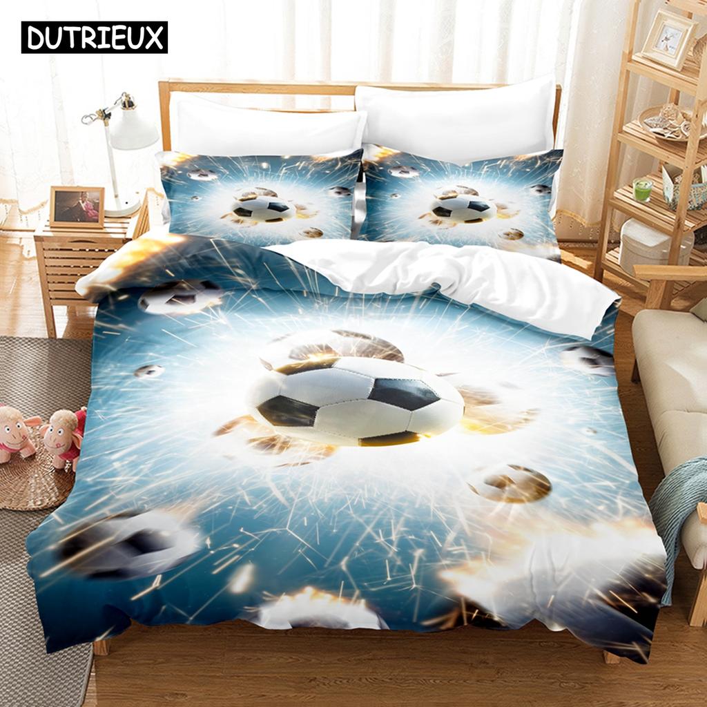 3D Football Bedding Sets Duvet Cover Set With Pillowcase Twin Full Queen King Bedclothes Bed Linen