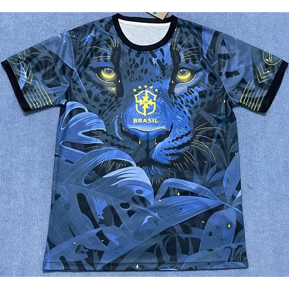 ETST41 Zomer Nieuw heren T-shirt, Braziliaans voetbalshirt, City Edition trainingsvoetbalshirt, ademend, lichtgewicht, sneldrogend 2XL