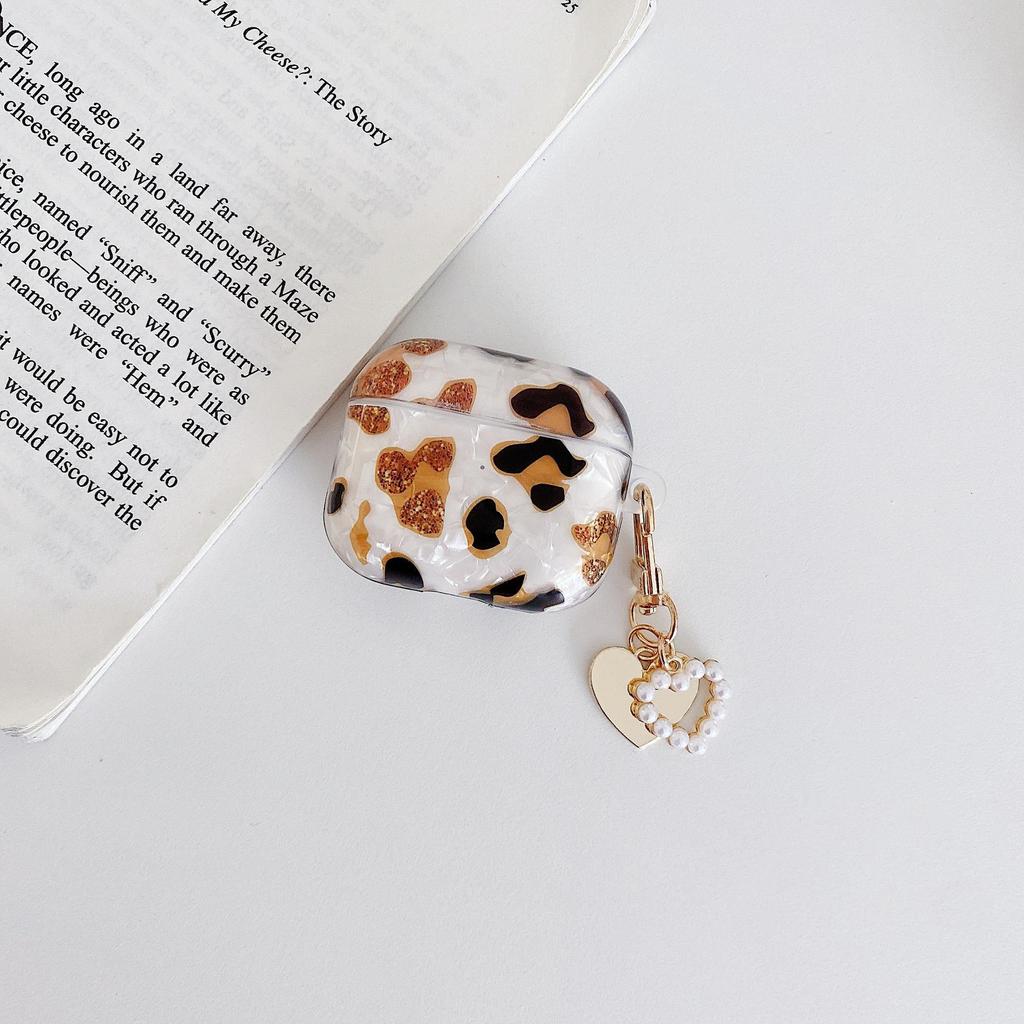 Compatible with AirPods Pro2 earphone protective case, simple shell-pattern softshell Apple 1st/2nd/3rd Gen Bluetooth pendant