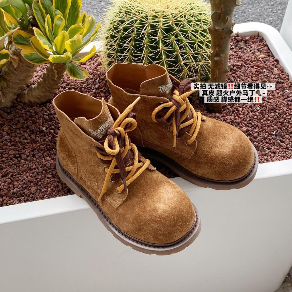 Outdoor desert Martin boots women's 2025 autumn British style short boots women's thick-soled heightening travel and leisure skirt
