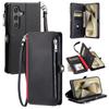 015 Style For Samsung Galaxy S24+ Wallet Case Anti-Drop Leather Phone Cover with Straps