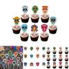 Halloween Skull Cake Topper Paper Party Decoration For Spooky Celebrations