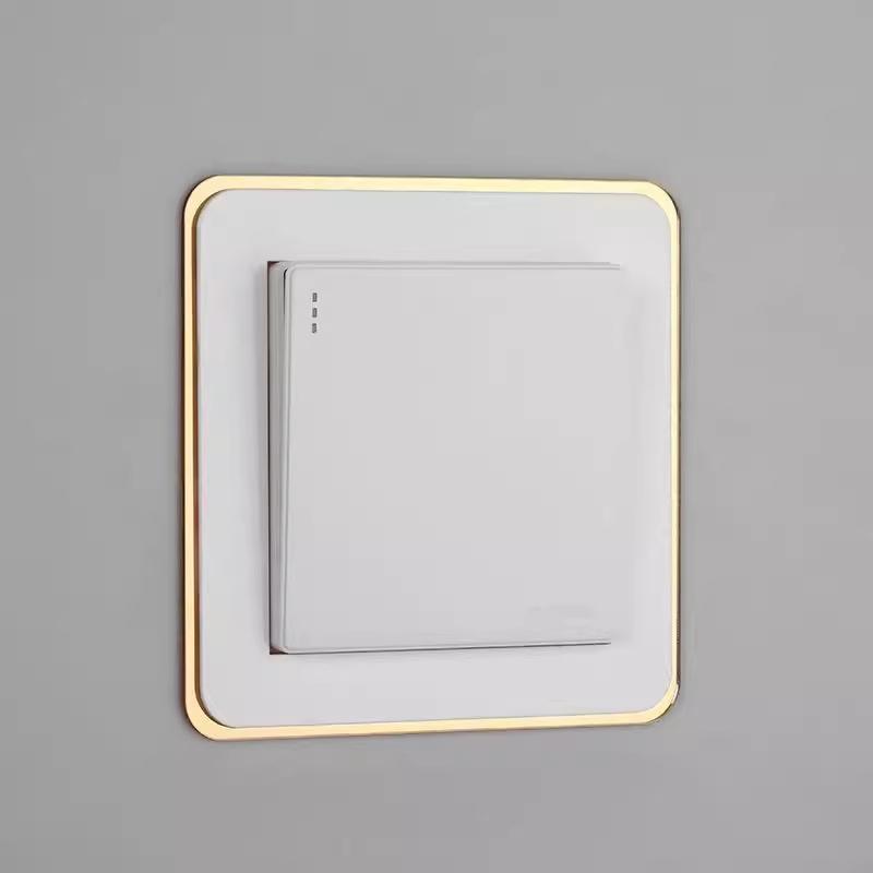 

Home Decoration Anti-Dirty Switch Protective Cover Buckle Type Non-Adhesive Switch Decorative Frame Decor Living Room 1pc білий