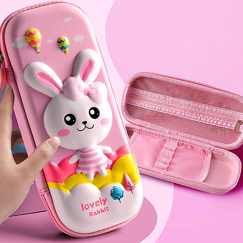 Gift for School Kids Stress Relief Squeeze Toy Fidget Toys 3D Pencil Case Cartoon Push Bubble