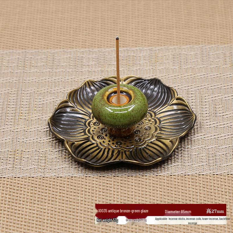 Large Ceramic Sandalwood Incense Burner for Indoor Aromatherapy & Mosquito Coil Holder