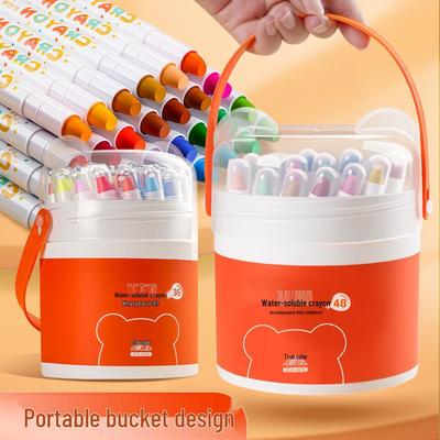 True Color Water-Soluble Crayons: Oil Pastel Set for Kids' Art and Painting