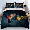 Colorful Parrot Macaws Birds Comforter Bedding Set,Duvet Cover Bed Set Quilt Cover Pillowcase,King Queen Size Bedding Set Adult