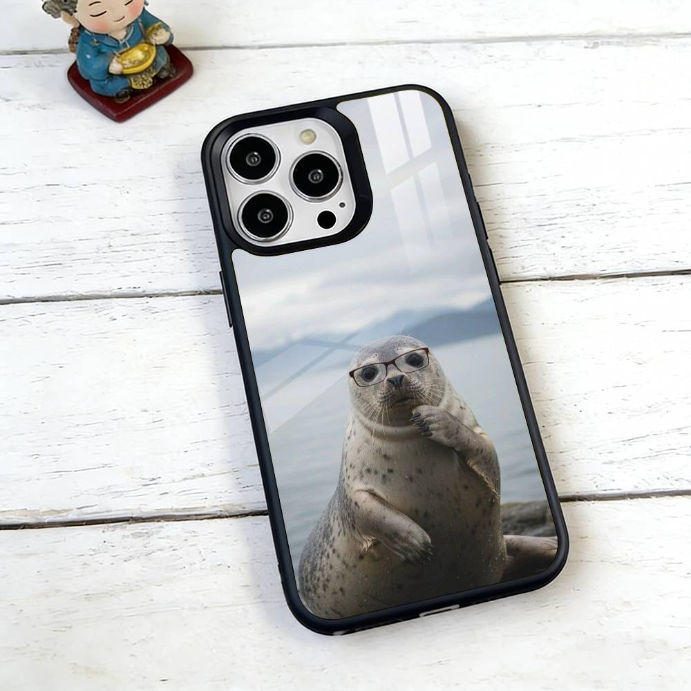 Sleepy Sea Lion Phone Case For iPhone17,16,15,14,13,12,11 Plus,Pro Magnetic with Magsafe Wireless Charging