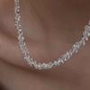 Multi-faceted Crystal Glass Crystal Choker Necklace Simple Collarbone Necklace  Women