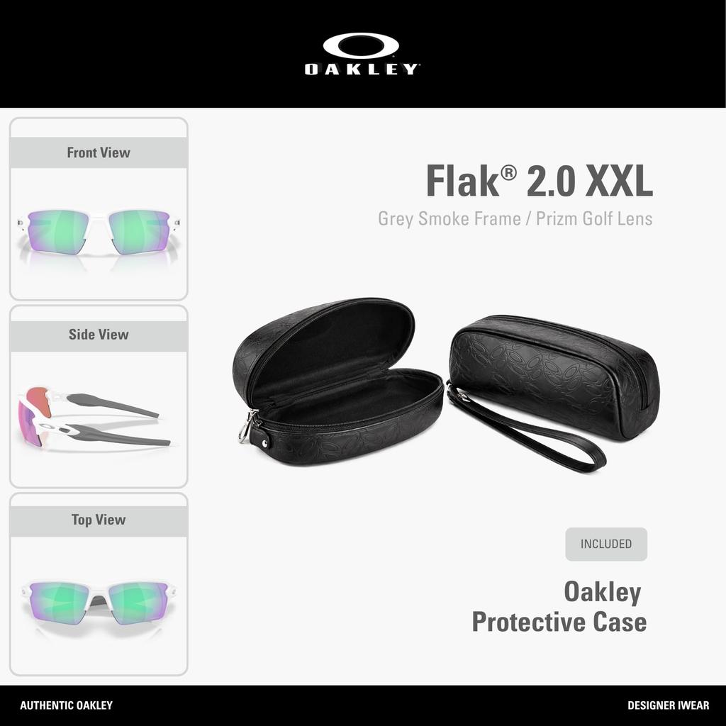 FLAK XXL Sunglasses for Lens Width 0OO9488 [Oakley] 2.0 Men, Frame/Matte White, Lens/Prizm Golf, 63mm,