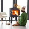 Aluminium 4 Blätter Wärmegetriebener Kaminofenventilator für Holzverbrennung Zirkulierend Warmer Kaminventilator Wärmegetriebener Ventilator