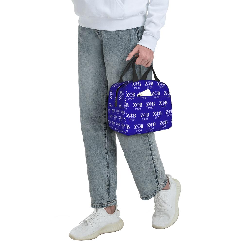 Zeta Phi Beta Sorority Logo Insulated Lunch Bags for School Office Greek Letter1920 Leakproof Thermal Cooler Bento Box Women Men
