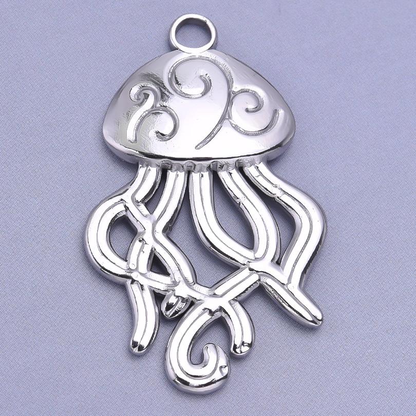 6pcs No Fade Sea Wave Shell Marine Organism Stainless Steel Charms For Jewelry Making Supplies DIY Women Men Pendant Waterproof