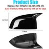 Jaronx Compatible With BMW Mirror Cover X3 G01/X4 G02/X5 G05/X7 G07 -2024,X6 G06 -2024,M Style Glossy Black Rearview Mirror Caps For BMW, Horn
