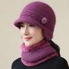 New Style Women Winter Hat Ear Protection Warm Suit Plush Fur Lined Warm Hats For Female Casual Rabbit Fur Winter Knitted Cap