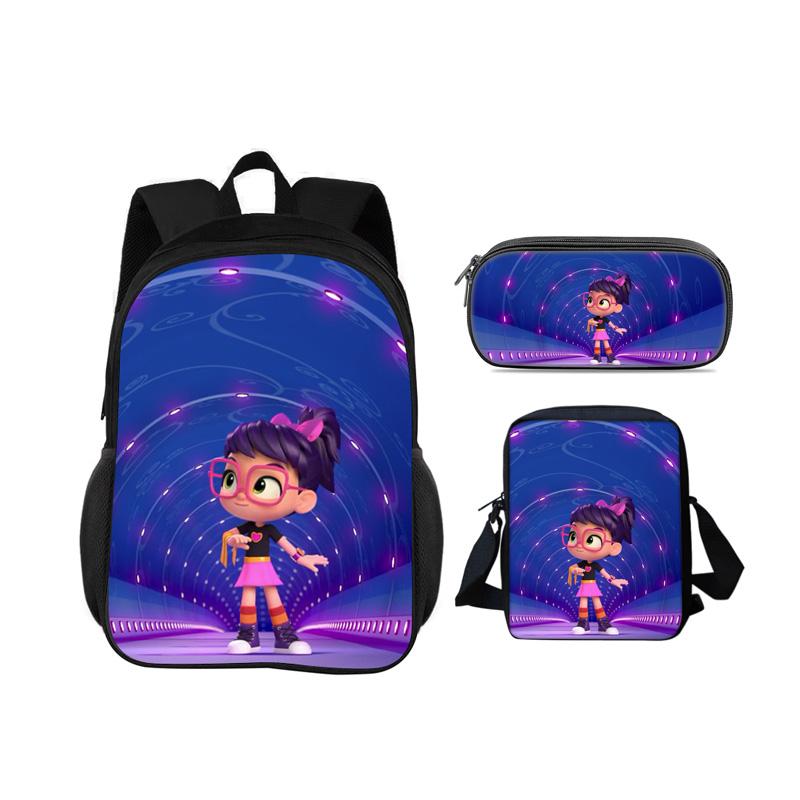 Abby Hatcher Rucksack Federmäppchen Umhängetasche 3-teiliges Set neuer Cartoon-Druck, bestes Geburtstagsgeschenk für Jungen und Mädchen, die zur Schule gehen