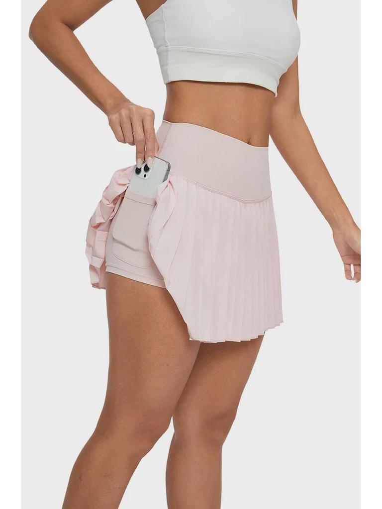 High Waist Pleated Sports Skirt: Yoga, Running, Badminton, Tennis - Anti-Exposure, One-Piece Short Skirt