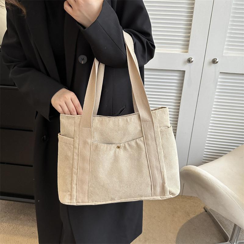 Elegant And Spacious Womens Tote Bag For Daily Use With Canvas Material And Stylish Urban Design