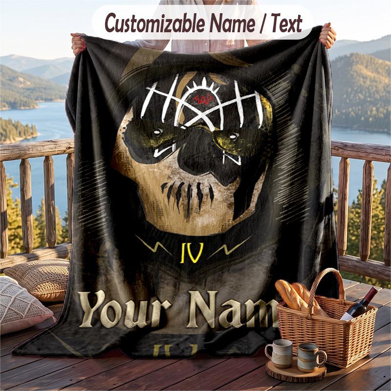 Personalisierbare Flanell-Kuscheldecke, Leichte Gemütliche Bett-Sofa-DeckeSleep Token