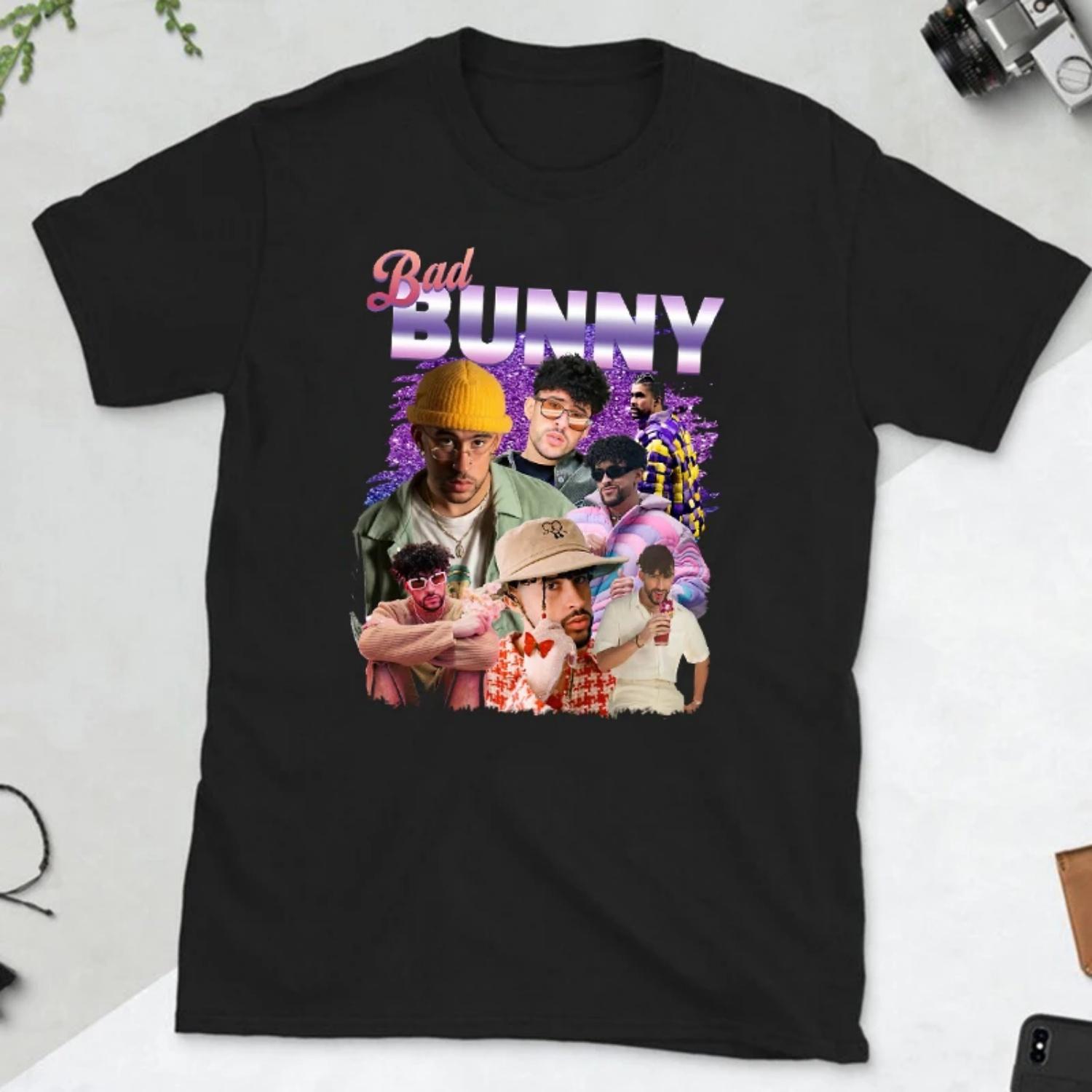 Bad Bunny Women T Shirt Hip Hop Tees Streetwear Cool Men Clothing Hip-hop Hipster T-shirt Harajuku Tops Tee for Male O-neck XXXXXL разноцветный