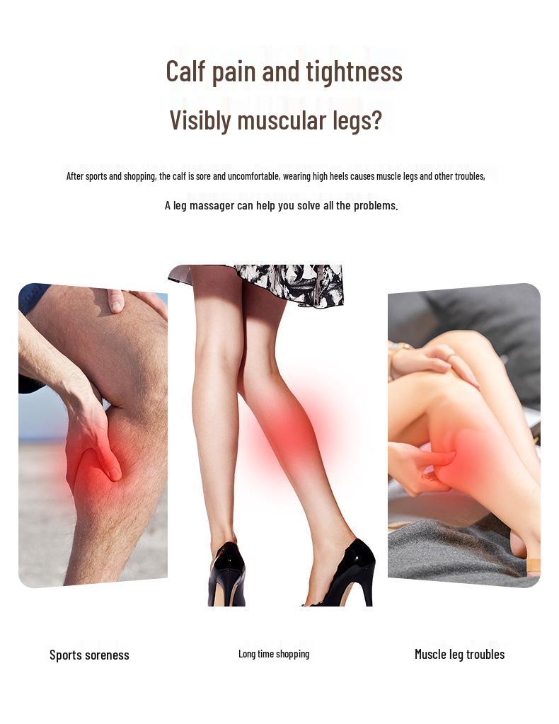 Rechargeable Airbag Massage Leg Wraps with Heating and Multi-Level Temperature Control.