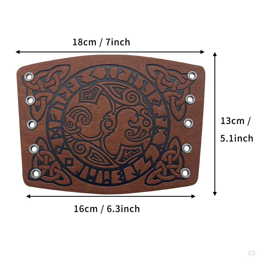 Style Bracer Wrist Bracelet Embossed Glove Symbol for Theater Props Larp Cosplay
