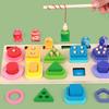 Montessori Wooden Sorting Stacking Toys for Toddlers Educational Shape Color Sorter Geometric Puzzle Kids Early Learning Gifts