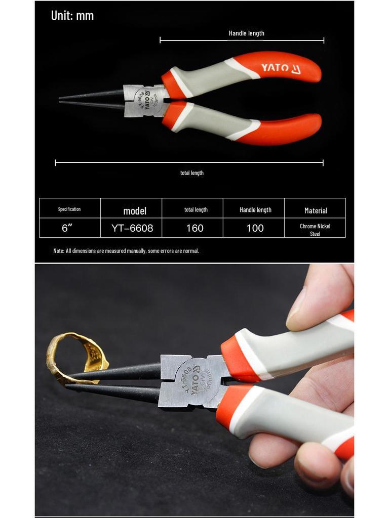 Yiertuo Multipurpose Pliers Set: Bent Nose, Flat Nose, Bird Mouth, Round Nose, Wire Stripping, Duckbill.