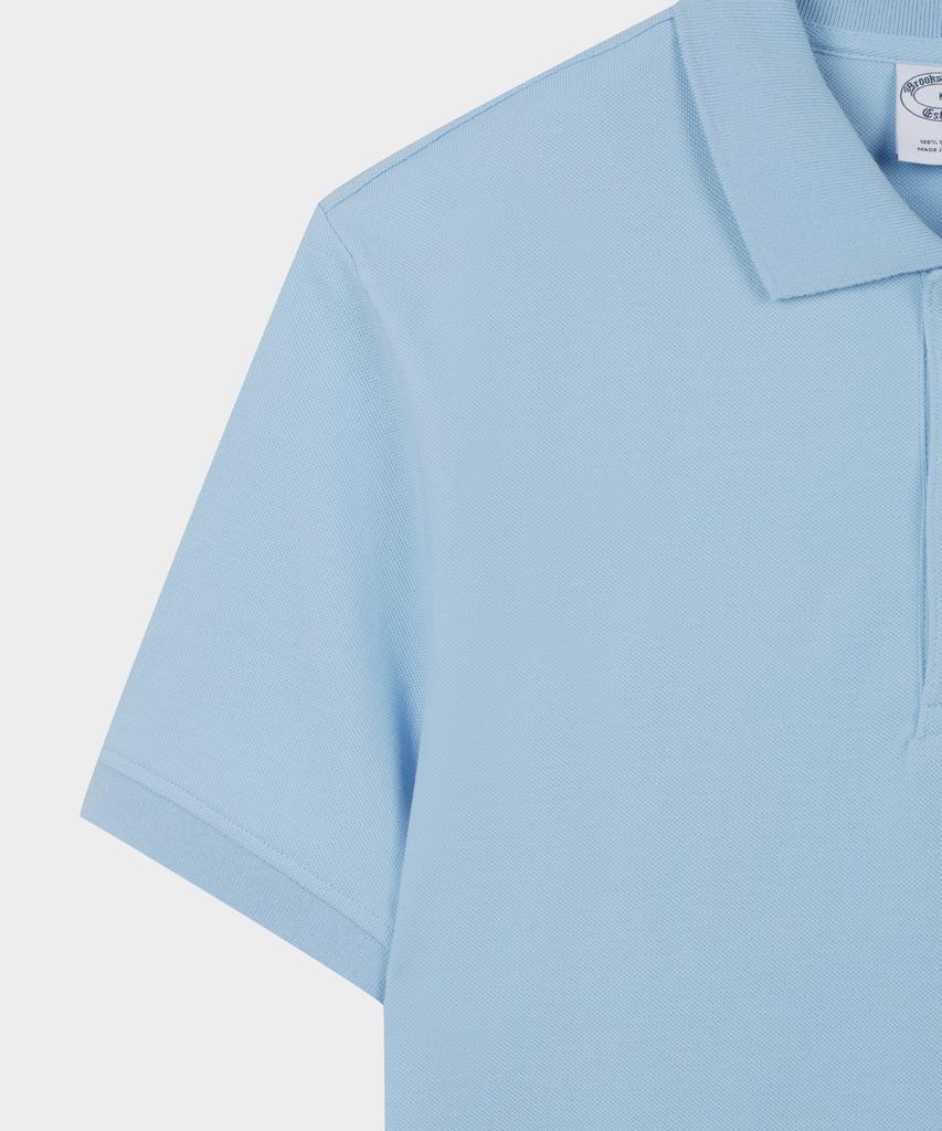 BROOKS BROTHERS Logo Cotton Pique Polo Shirt (Blue) (Bbntmog201)